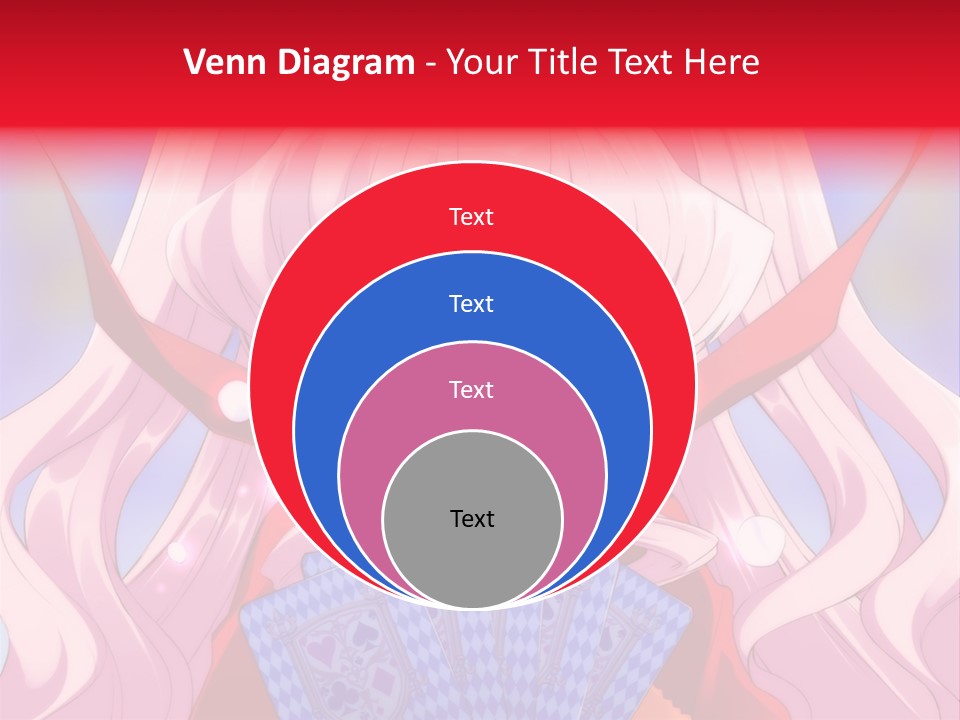 A Anime Girl With Pink Hair Holding A Fan PowerPoint Template