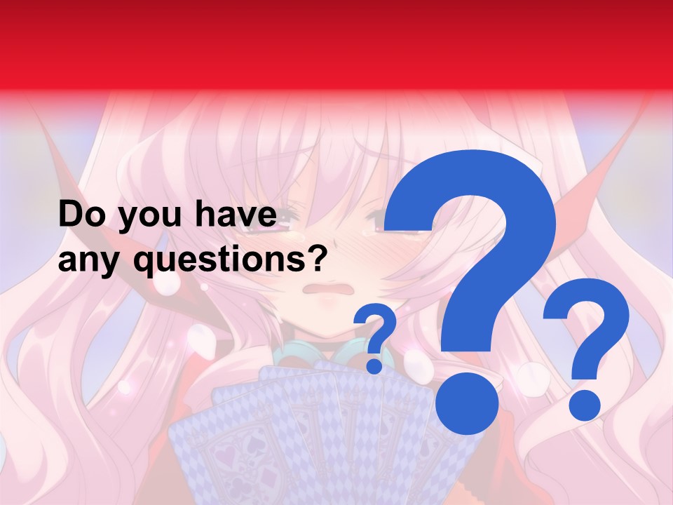 A Anime Girl With Pink Hair Holding A Fan PowerPoint Template