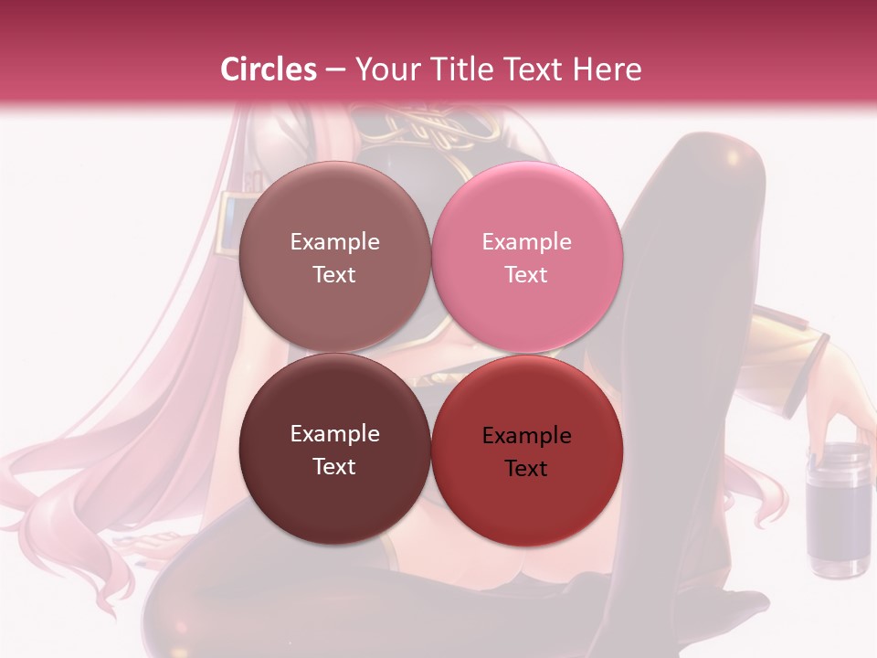 A Girl Sitting On A Chair With A Pink Background PowerPoint Template