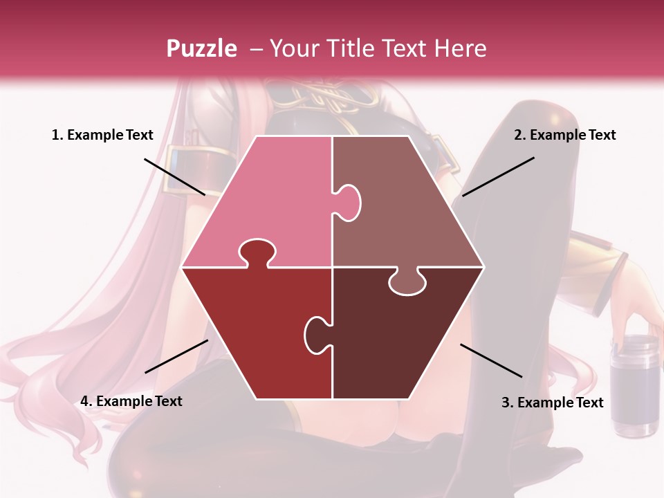 A Girl Sitting On A Chair With A Pink Background PowerPoint Template