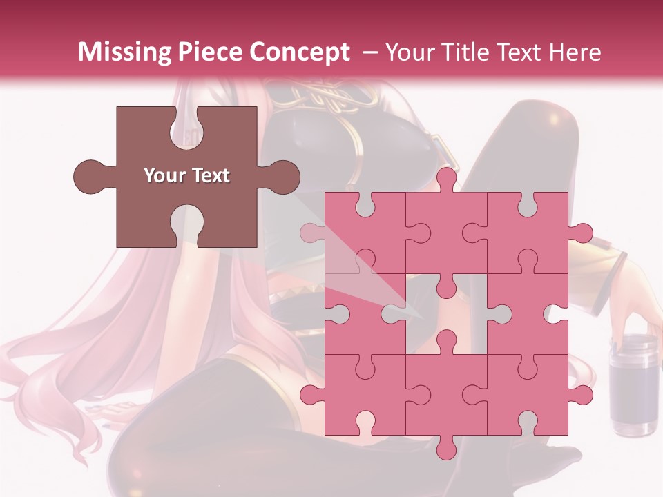 A Girl Sitting On A Chair With A Pink Background PowerPoint Template