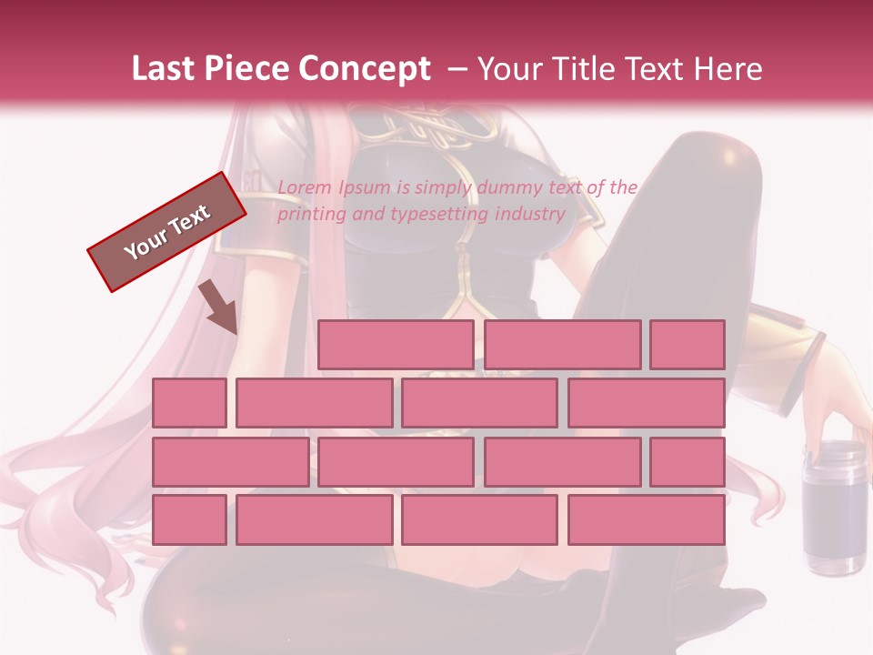 A Girl Sitting On A Chair With A Pink Background PowerPoint Template