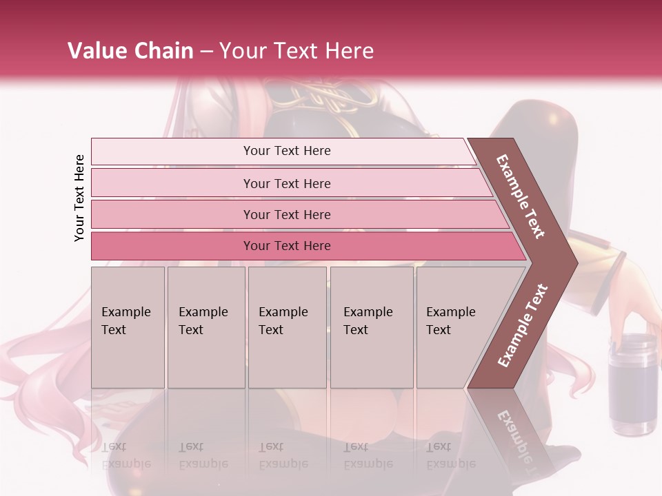 A Girl Sitting On A Chair With A Pink Background PowerPoint Template
