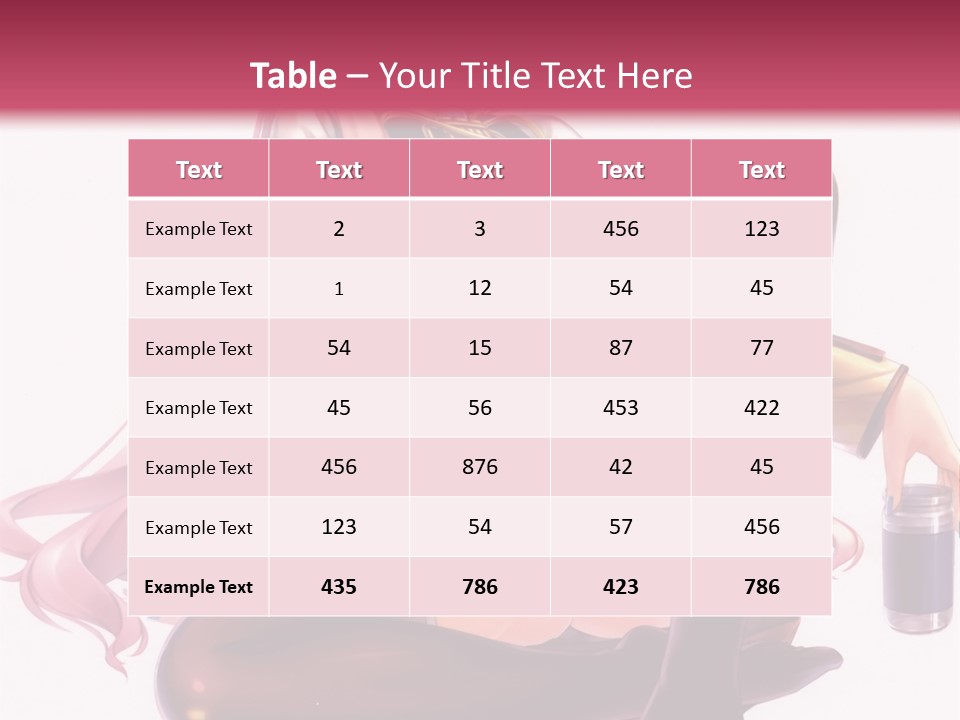 A Girl Sitting On A Chair With A Pink Background PowerPoint Template