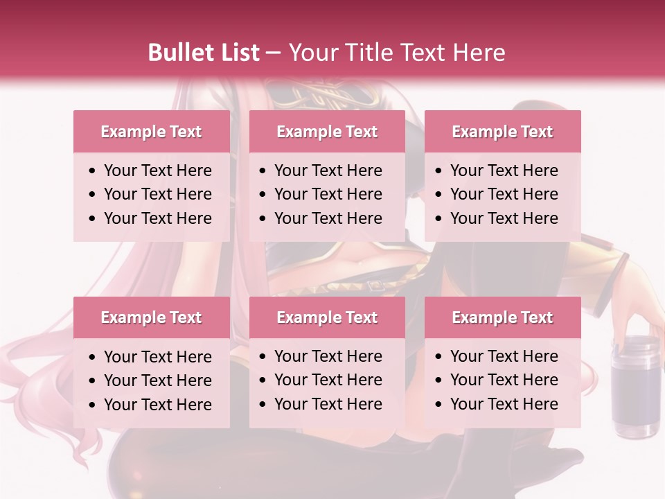 A Girl Sitting On A Chair With A Pink Background PowerPoint Template