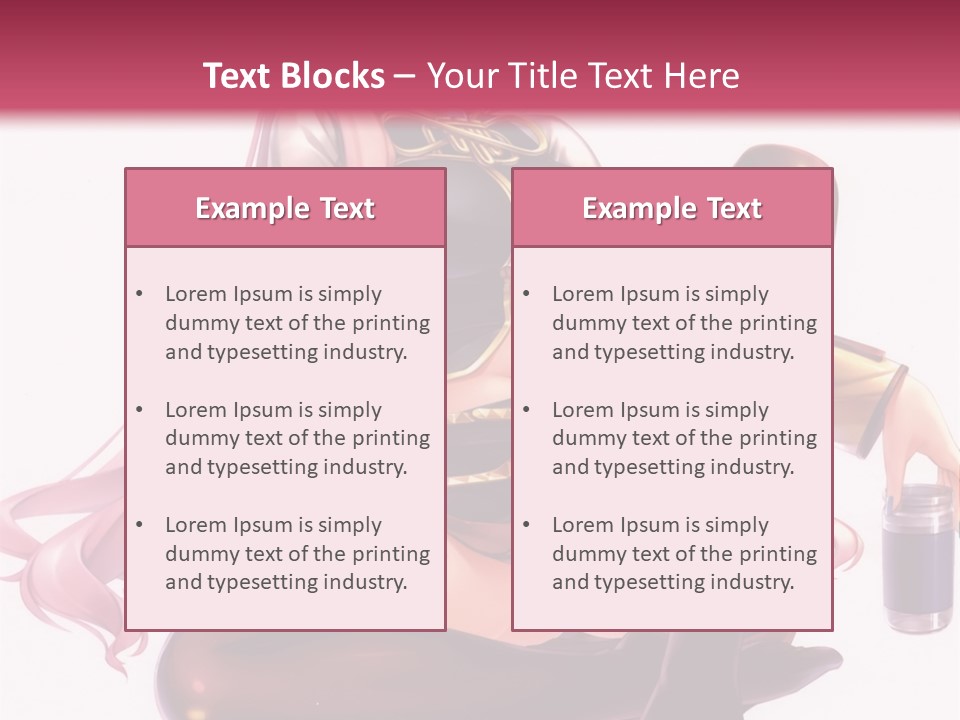 A Girl Sitting On A Chair With A Pink Background PowerPoint Template