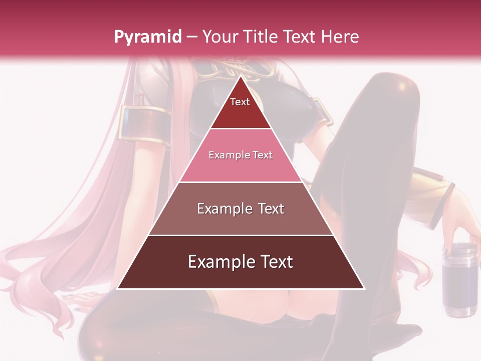 A Girl Sitting On A Chair With A Pink Background PowerPoint Template