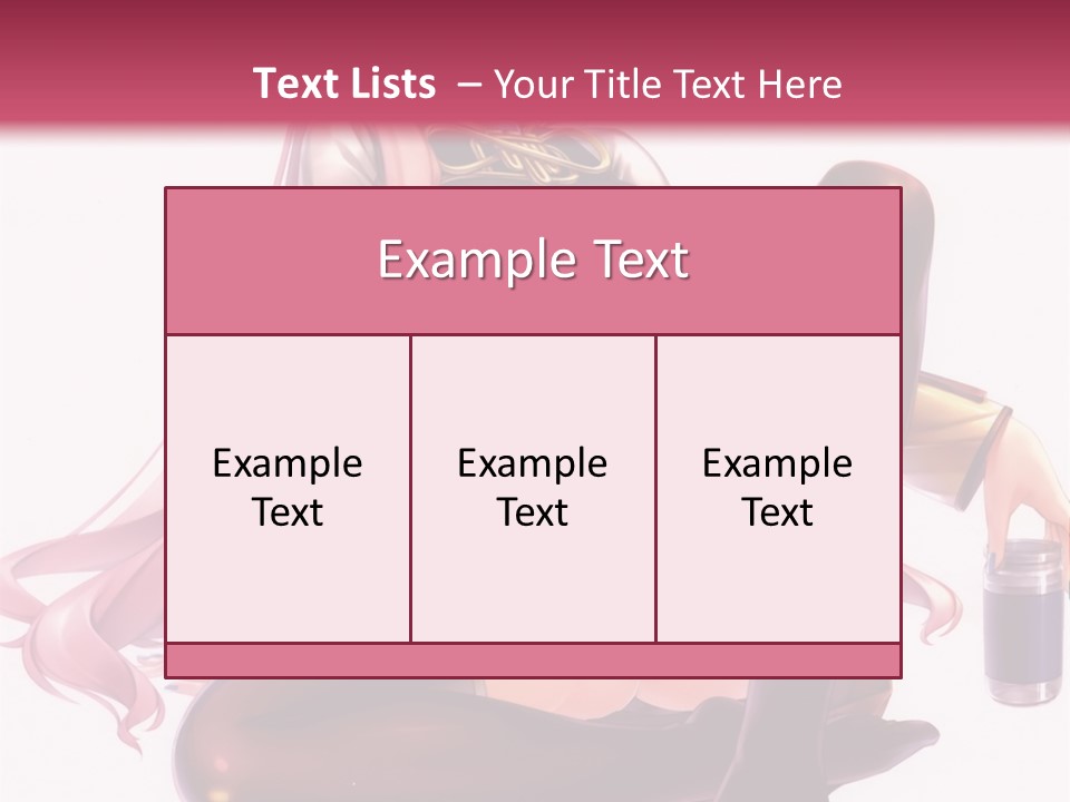 A Girl Sitting On A Chair With A Pink Background PowerPoint Template