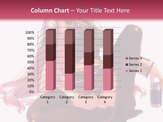 A Girl Sitting On A Chair With A Pink Background PowerPoint Template