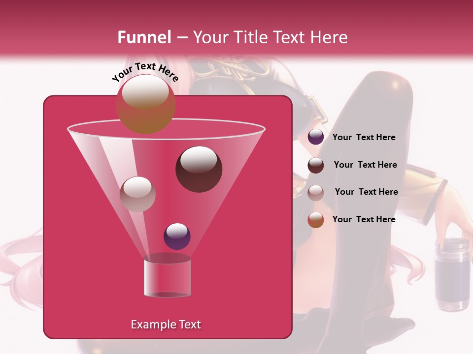 A Girl Sitting On A Chair With A Pink Background PowerPoint Template