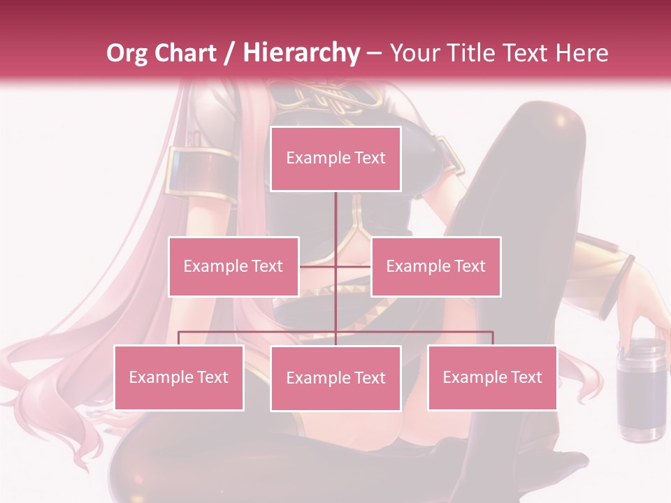 A Girl Sitting On A Chair With A Pink Background PowerPoint Template