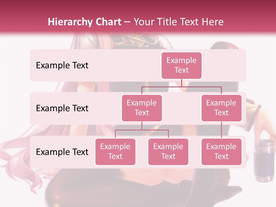 A Girl Sitting On A Chair With A Pink Background PowerPoint Template