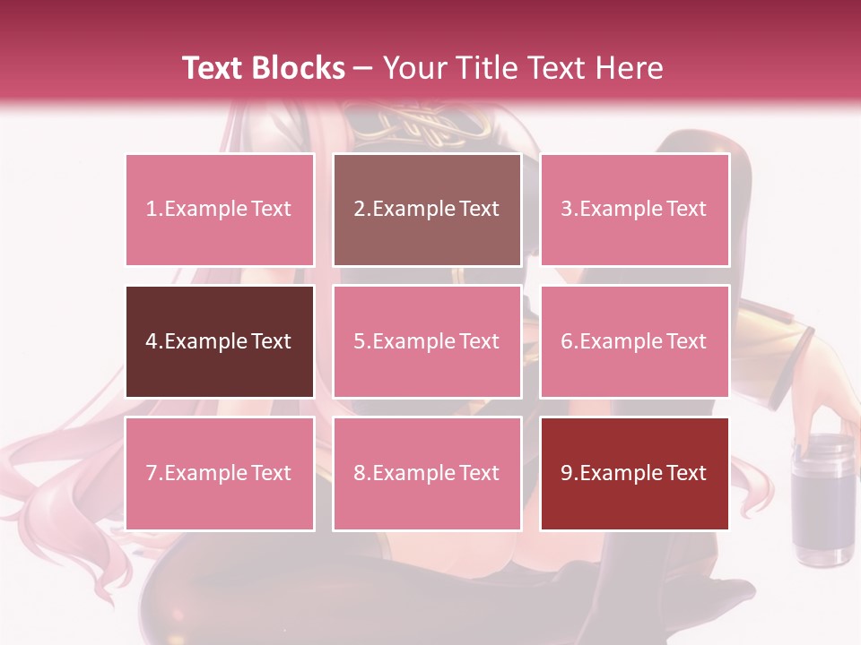 A Girl Sitting On A Chair With A Pink Background PowerPoint Template