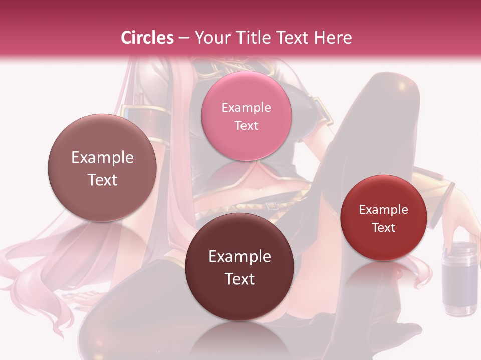 A Girl Sitting On A Chair With A Pink Background PowerPoint Template