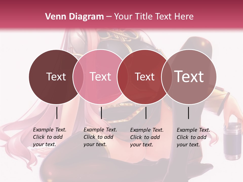 A Girl Sitting On A Chair With A Pink Background PowerPoint Template