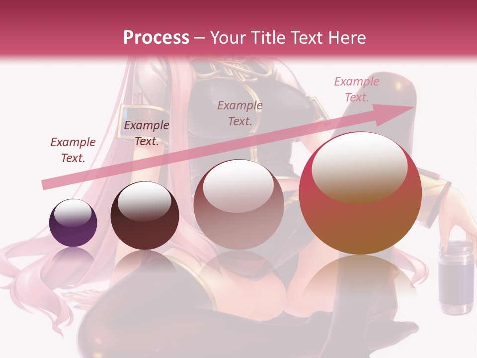 A Girl Sitting On A Chair With A Pink Background PowerPoint Template