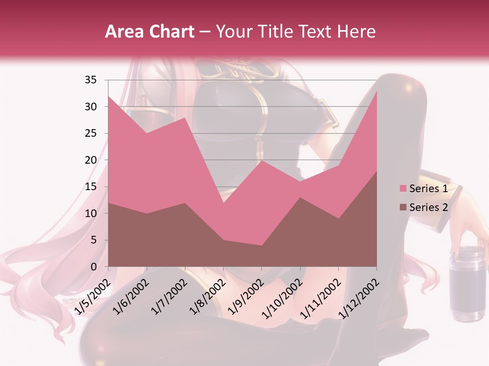 A Girl Sitting On A Chair With A Pink Background PowerPoint Template