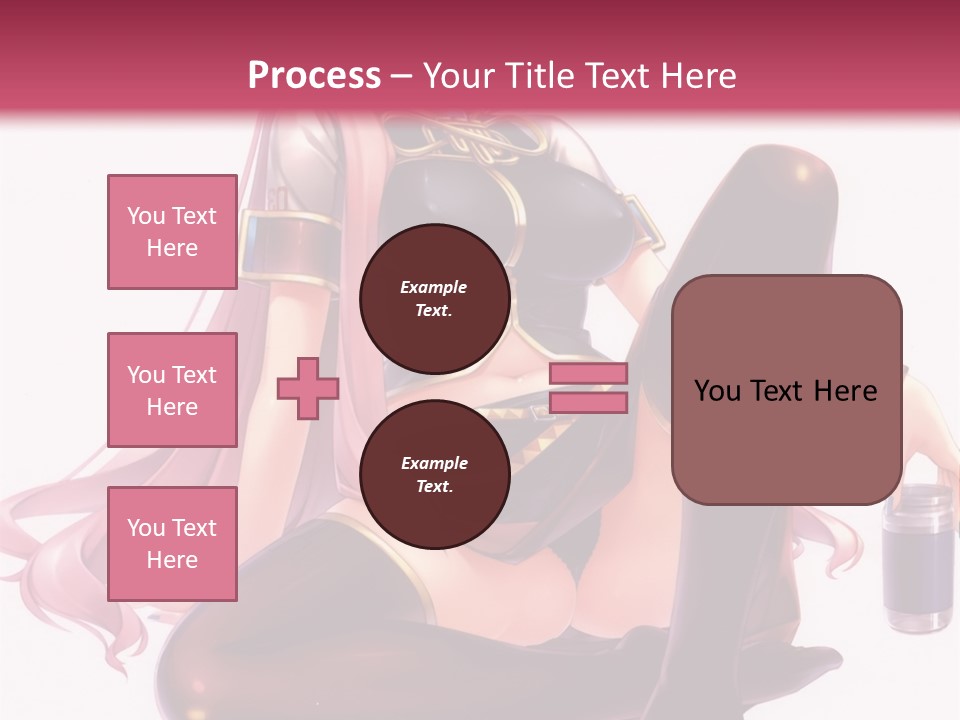 A Girl Sitting On A Chair With A Pink Background PowerPoint Template