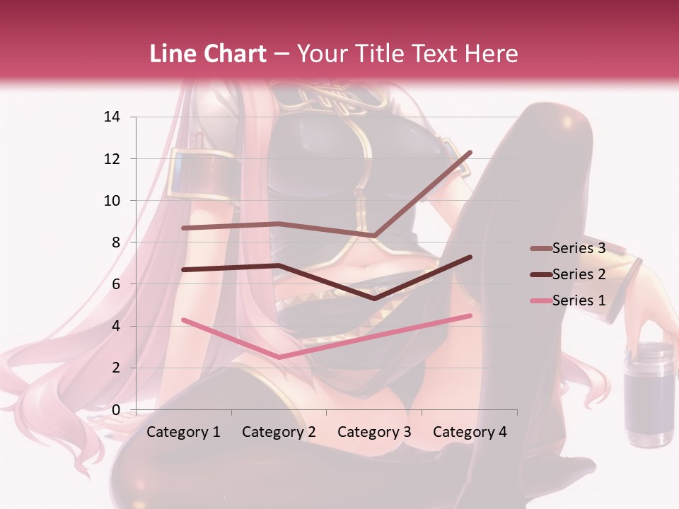 A Girl Sitting On A Chair With A Pink Background PowerPoint Template