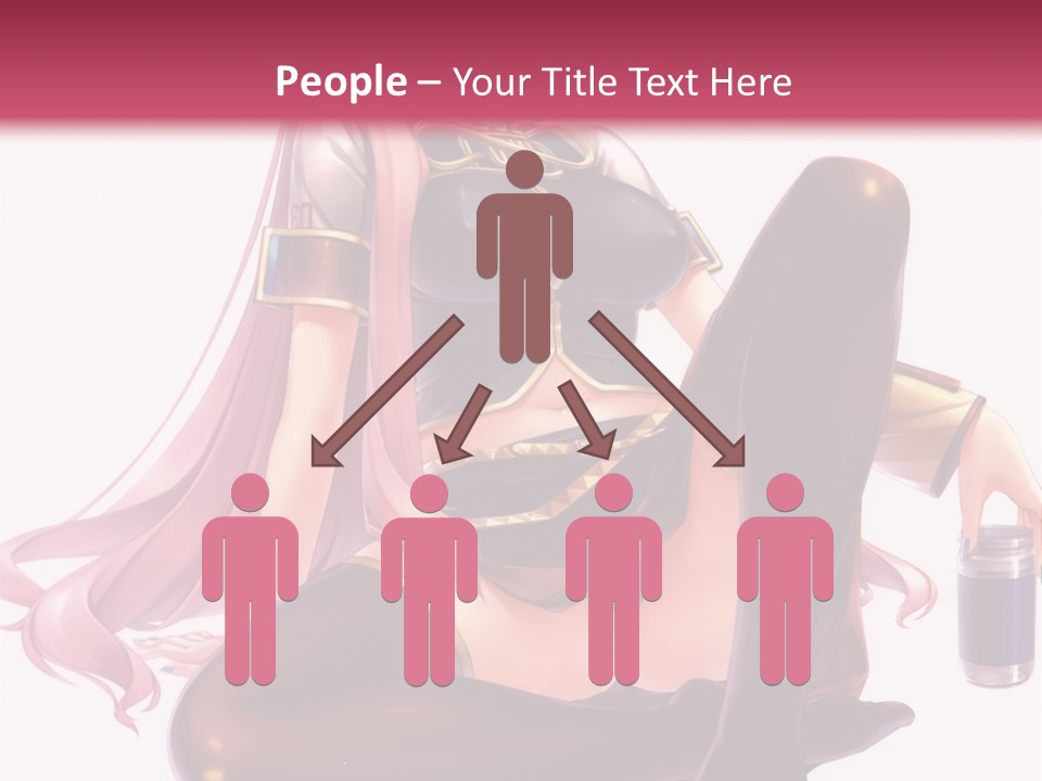 A Girl Sitting On A Chair With A Pink Background PowerPoint Template