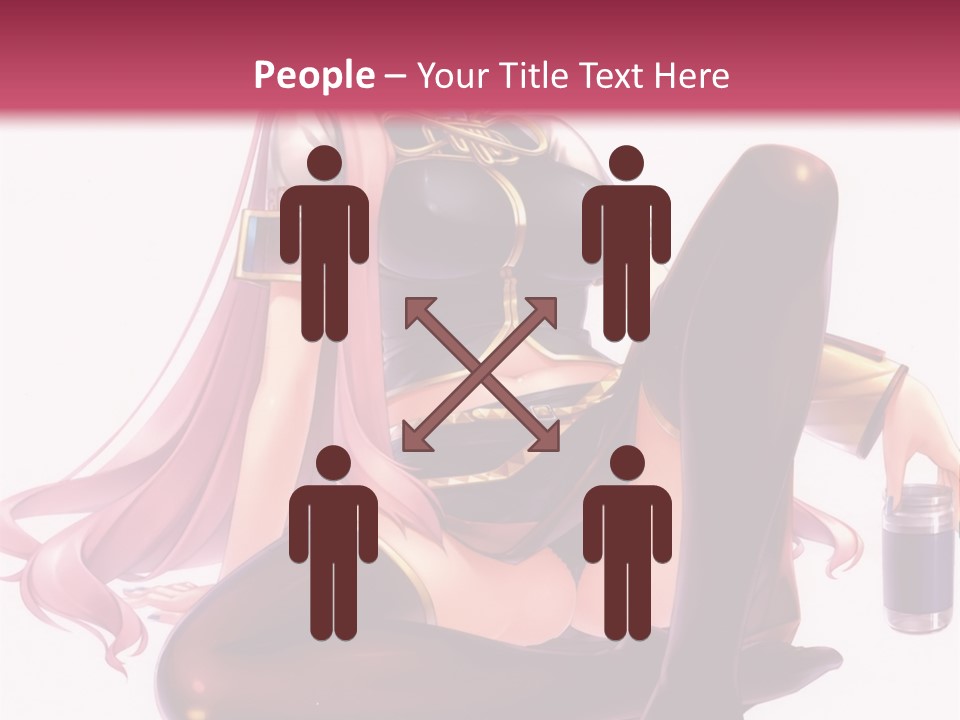 A Girl Sitting On A Chair With A Pink Background PowerPoint Template