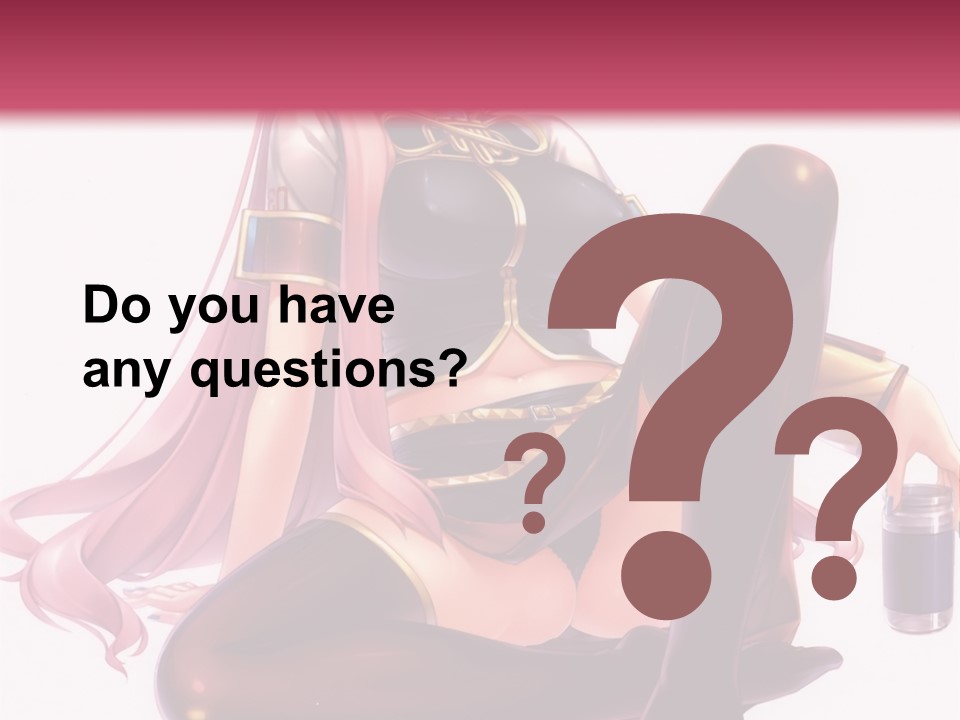 A Girl Sitting On A Chair With A Pink Background PowerPoint Template