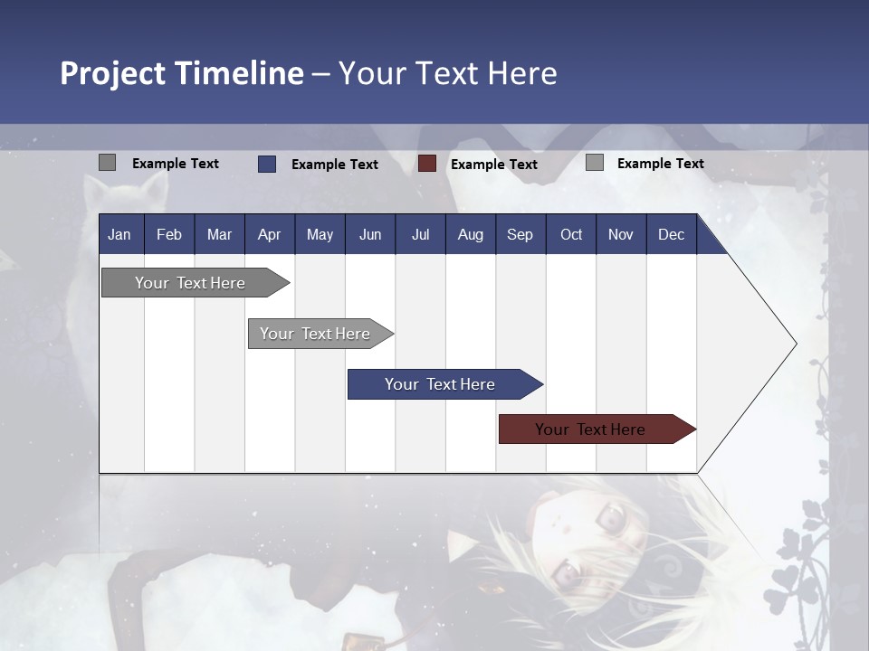 A Woman Laying On Top Of A Tree Next To A Cat PowerPoint Template