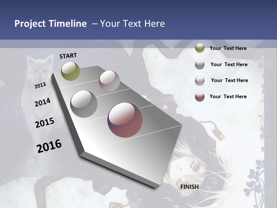 A Woman Laying On Top Of A Tree Next To A Cat PowerPoint Template