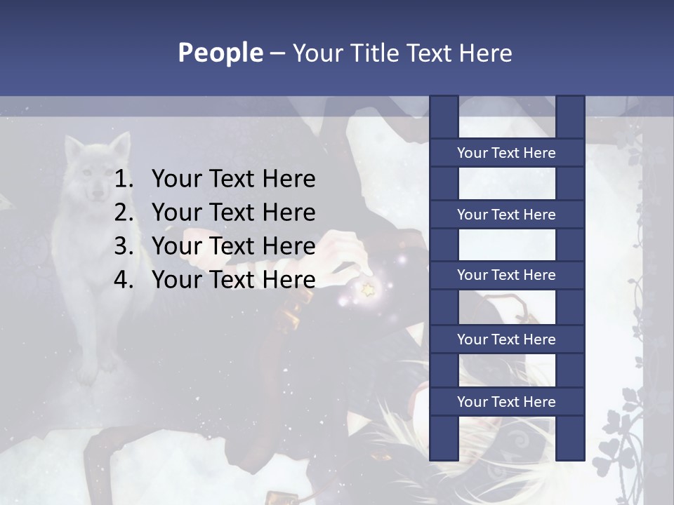 A Woman Laying On Top Of A Tree Next To A Cat PowerPoint Template