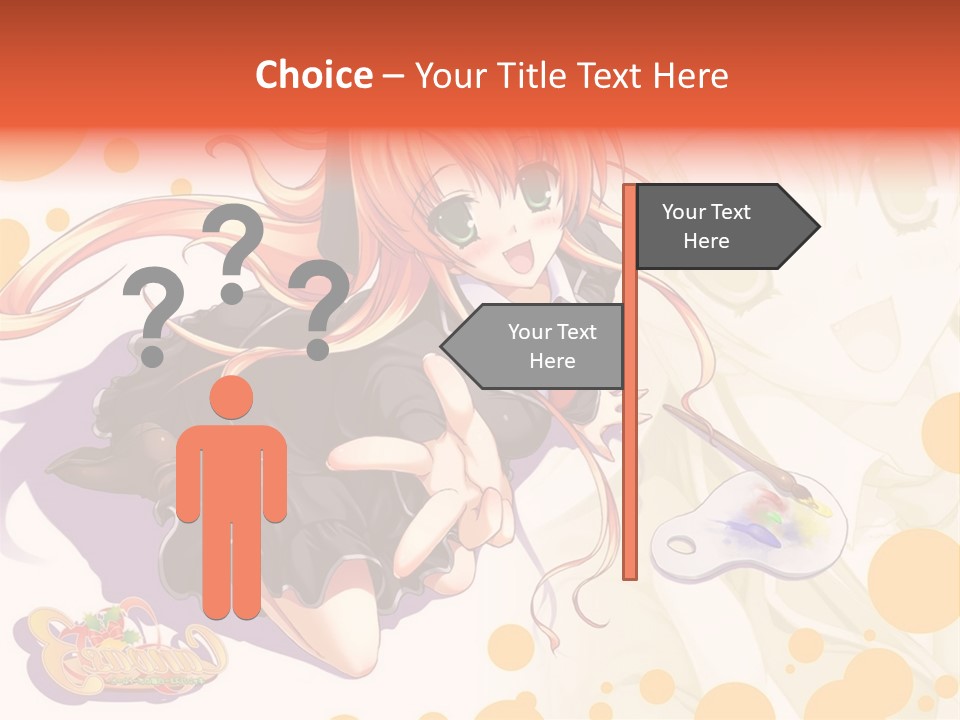 A Woman In A Black Suit Holding A Paintbrush PowerPoint Template