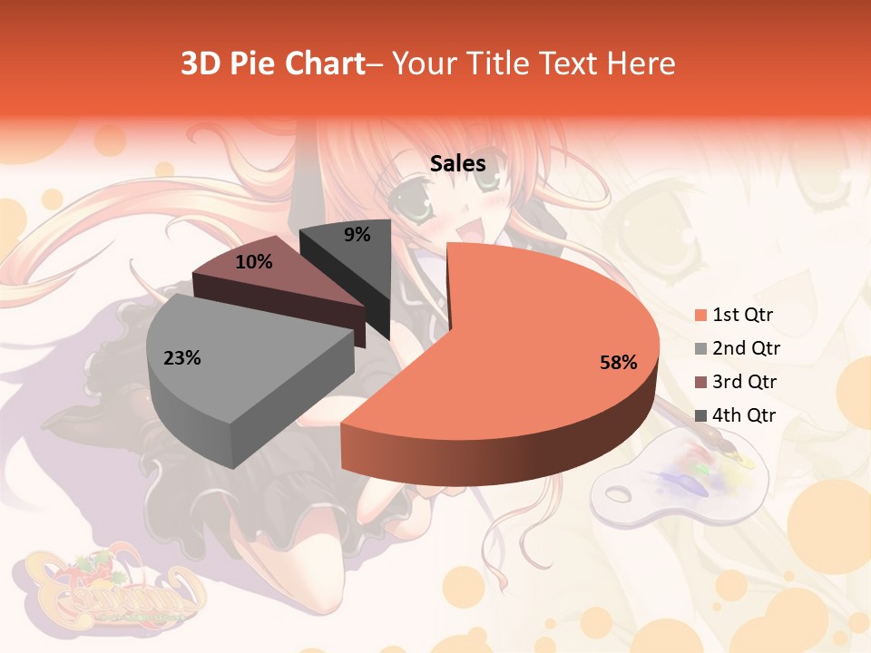 A Woman In A Black Suit Holding A Paintbrush PowerPoint Template