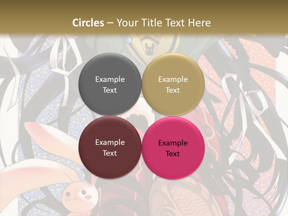 A Girl With A Rabbit On Her Lap Is Sitting In Front Of A Wall With PowerPoint Template