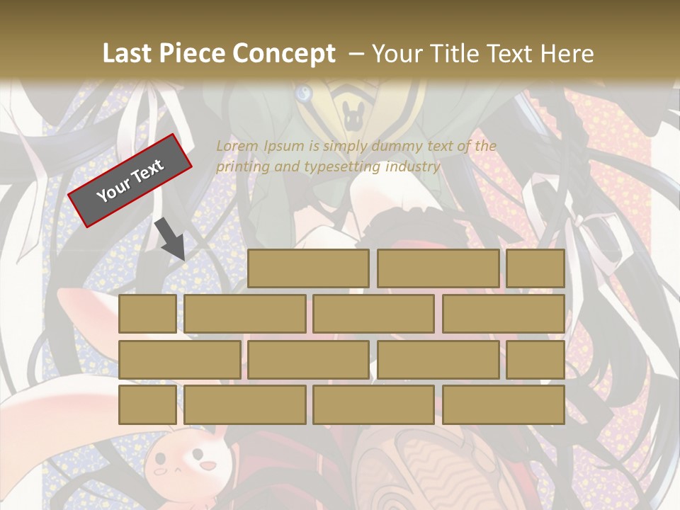 A Girl With A Rabbit On Her Lap Is Sitting In Front Of A Wall With PowerPoint Template