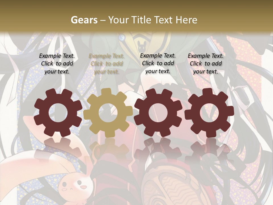 A Girl With A Rabbit On Her Lap Is Sitting In Front Of A Wall With PowerPoint Template