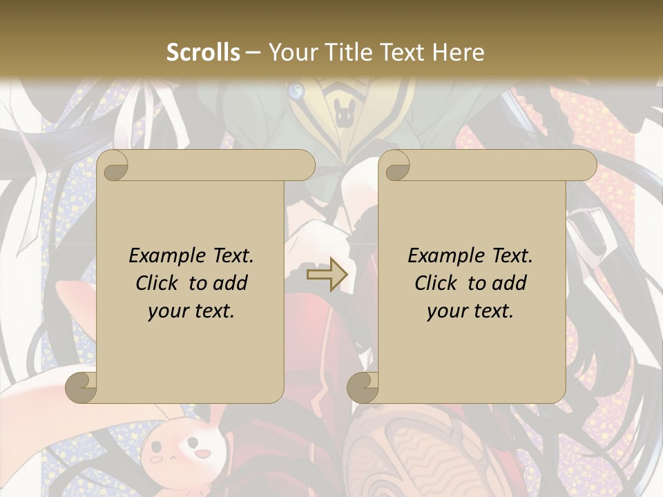 A Girl With A Rabbit On Her Lap Is Sitting In Front Of A Wall With PowerPoint Template