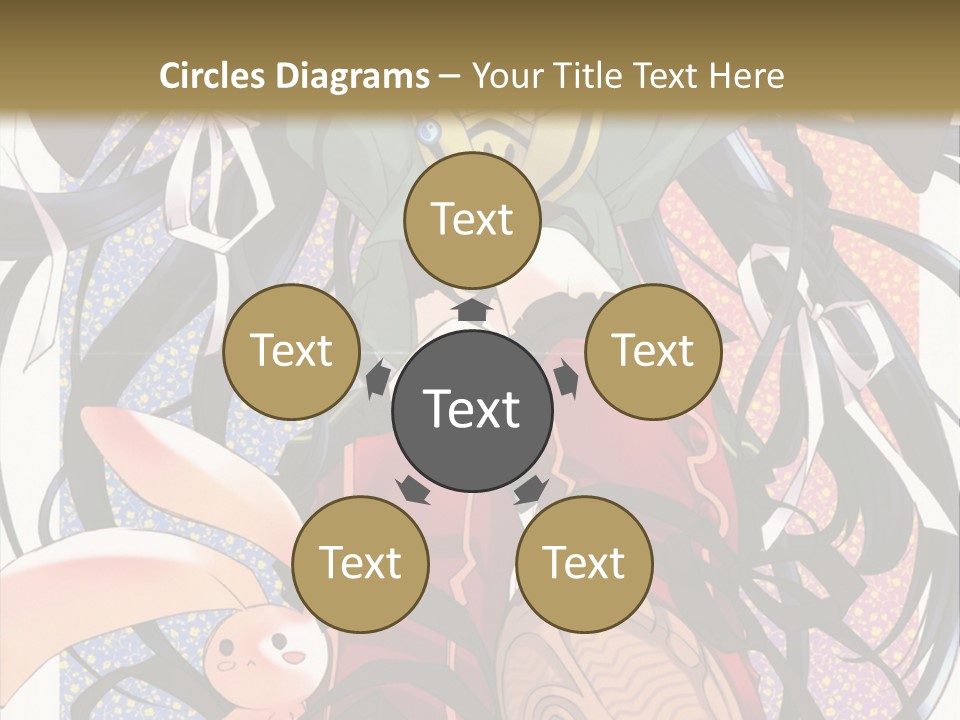 A Girl With A Rabbit On Her Lap Is Sitting In Front Of A Wall With PowerPoint Template