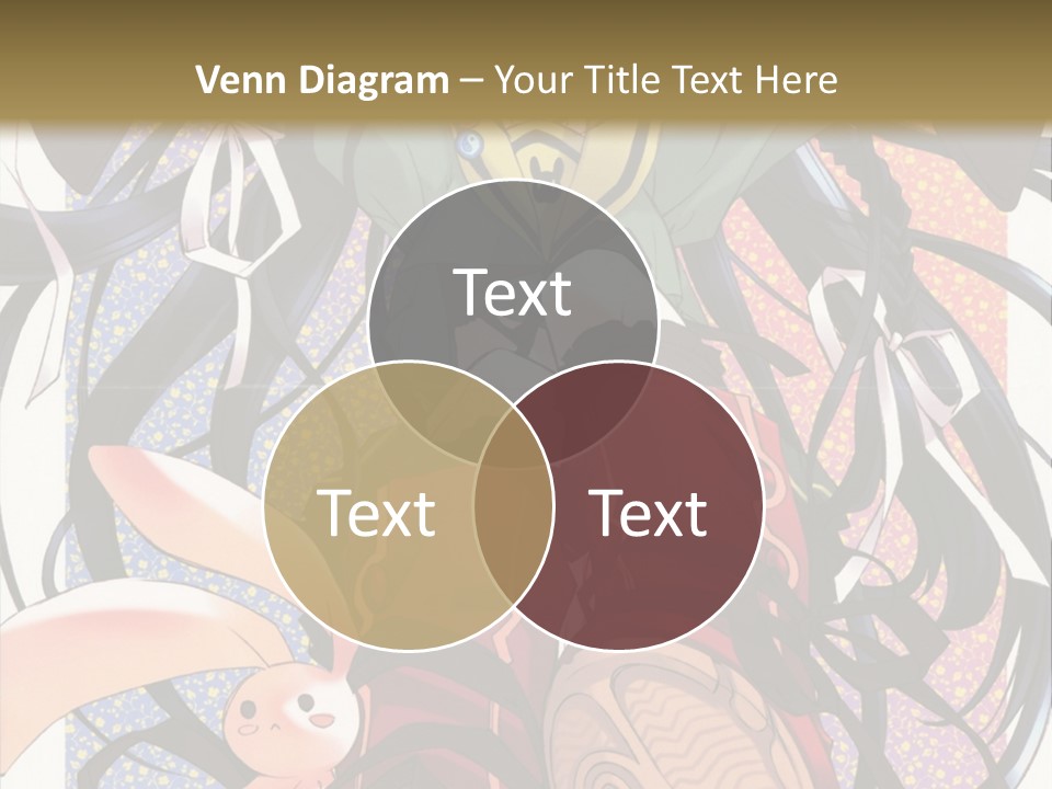 A Girl With A Rabbit On Her Lap Is Sitting In Front Of A Wall With PowerPoint Template