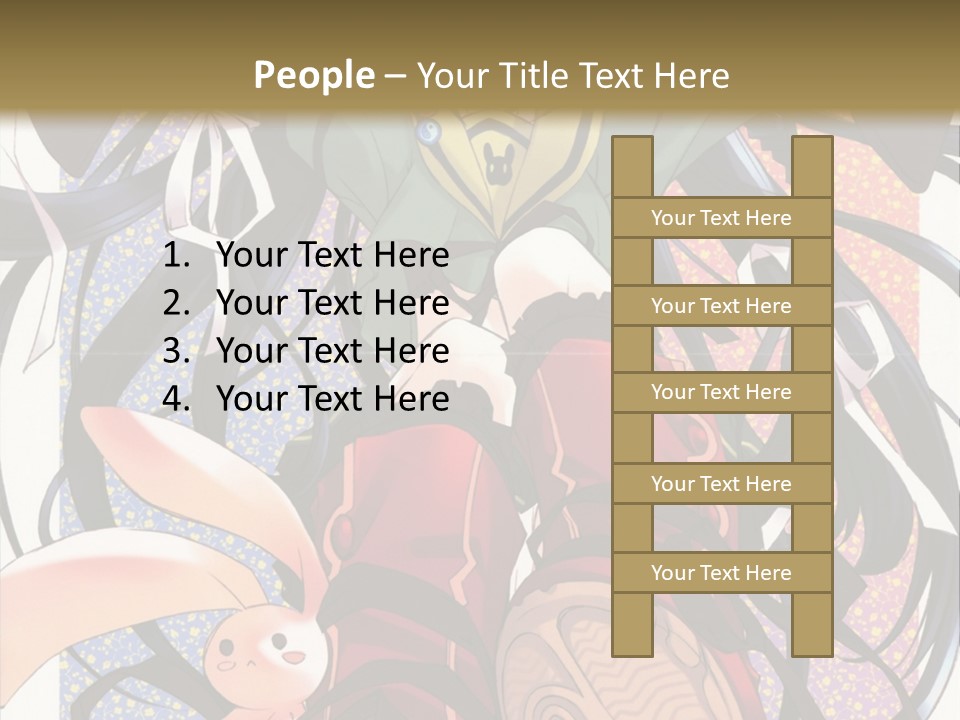 A Girl With A Rabbit On Her Lap Is Sitting In Front Of A Wall With PowerPoint Template