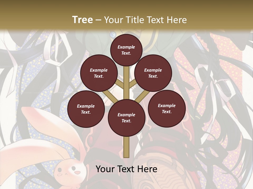 A Girl With A Rabbit On Her Lap Is Sitting In Front Of A Wall With PowerPoint Template