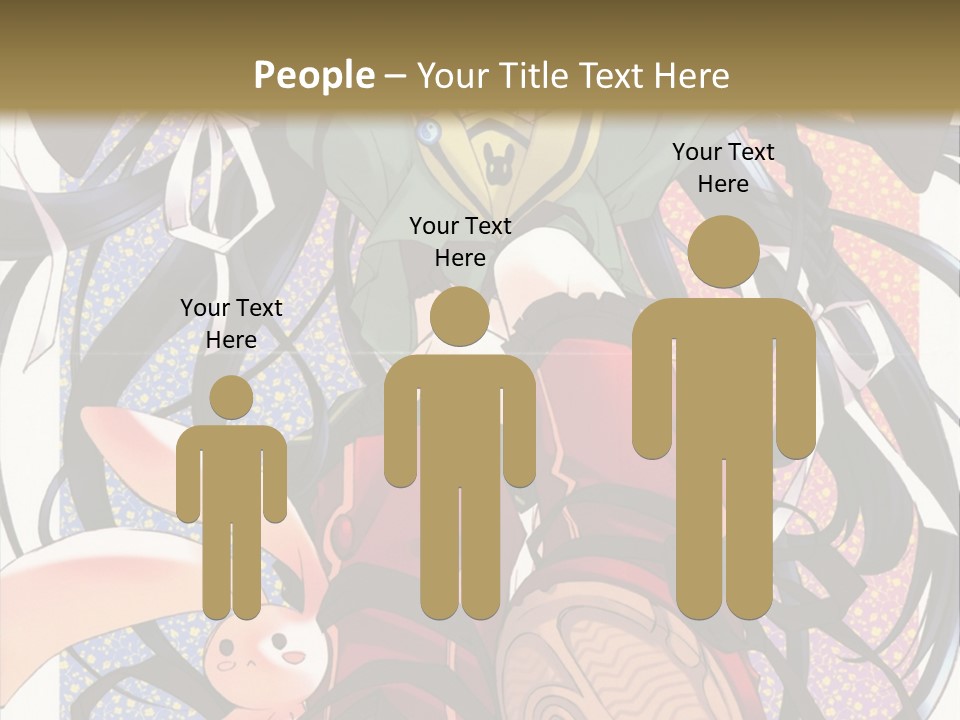 A Girl With A Rabbit On Her Lap Is Sitting In Front Of A Wall With PowerPoint Template