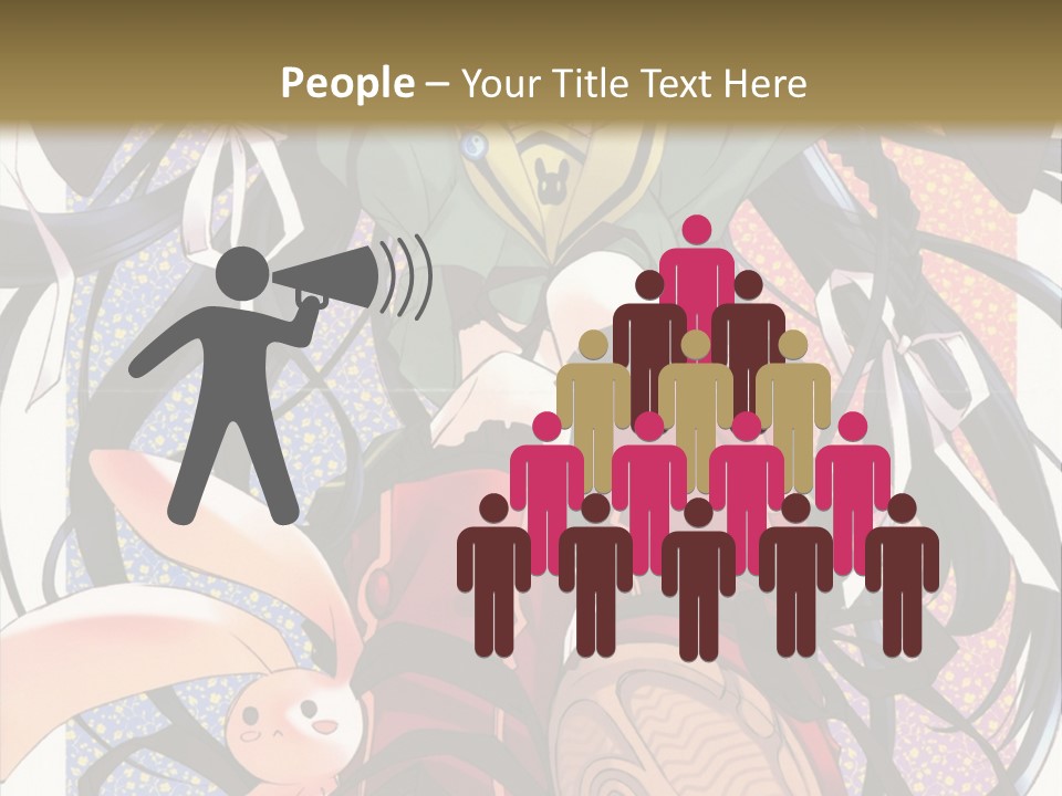 A Girl With A Rabbit On Her Lap Is Sitting In Front Of A Wall With PowerPoint Template