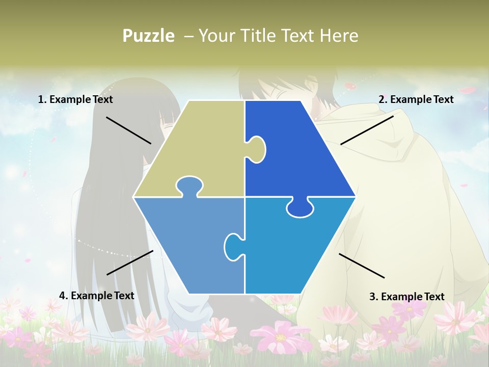 A Couple Of People Standing Next To Each Other PowerPoint Template