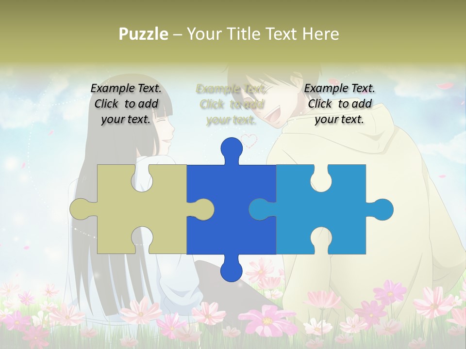 A Couple Of People Standing Next To Each Other PowerPoint Template