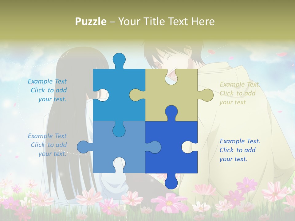 A Couple Of People Standing Next To Each Other PowerPoint Template