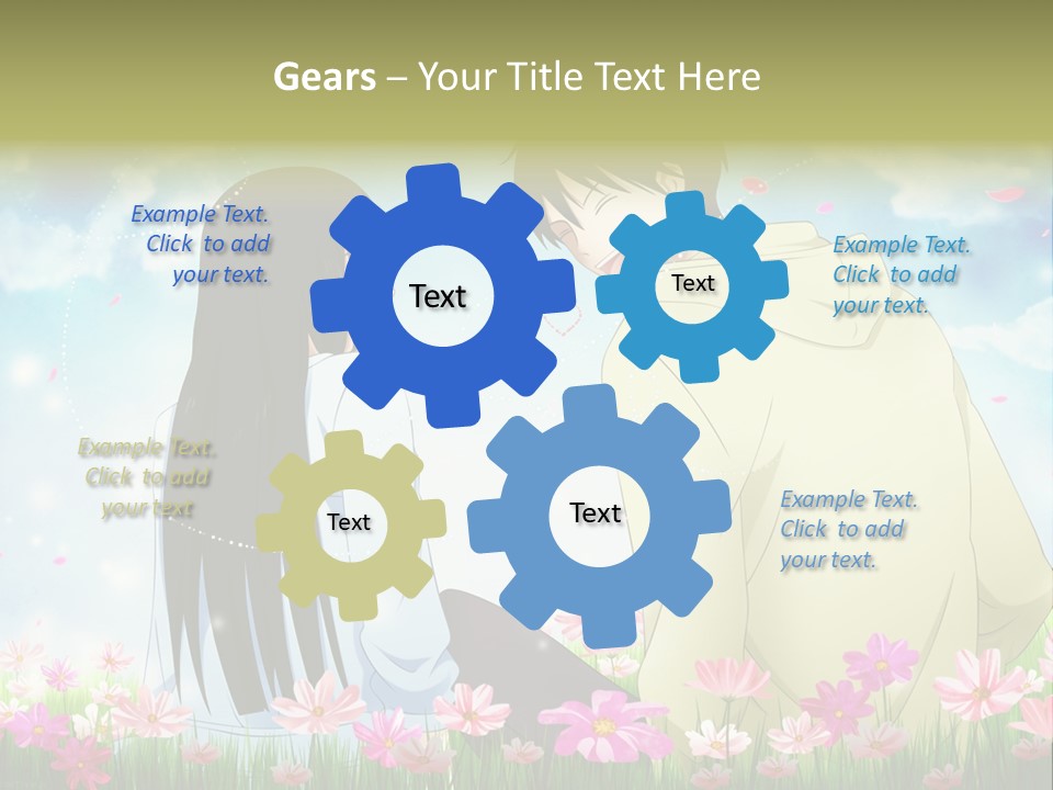 A Couple Of People Standing Next To Each Other PowerPoint Template