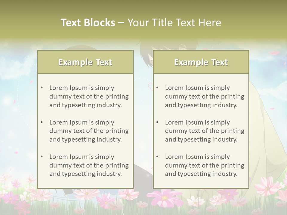 A Couple Of People Standing Next To Each Other PowerPoint Template