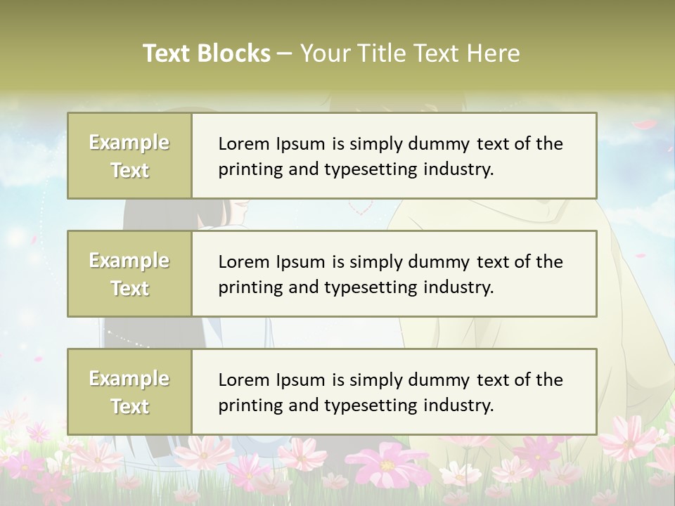 A Couple Of People Standing Next To Each Other PowerPoint Template