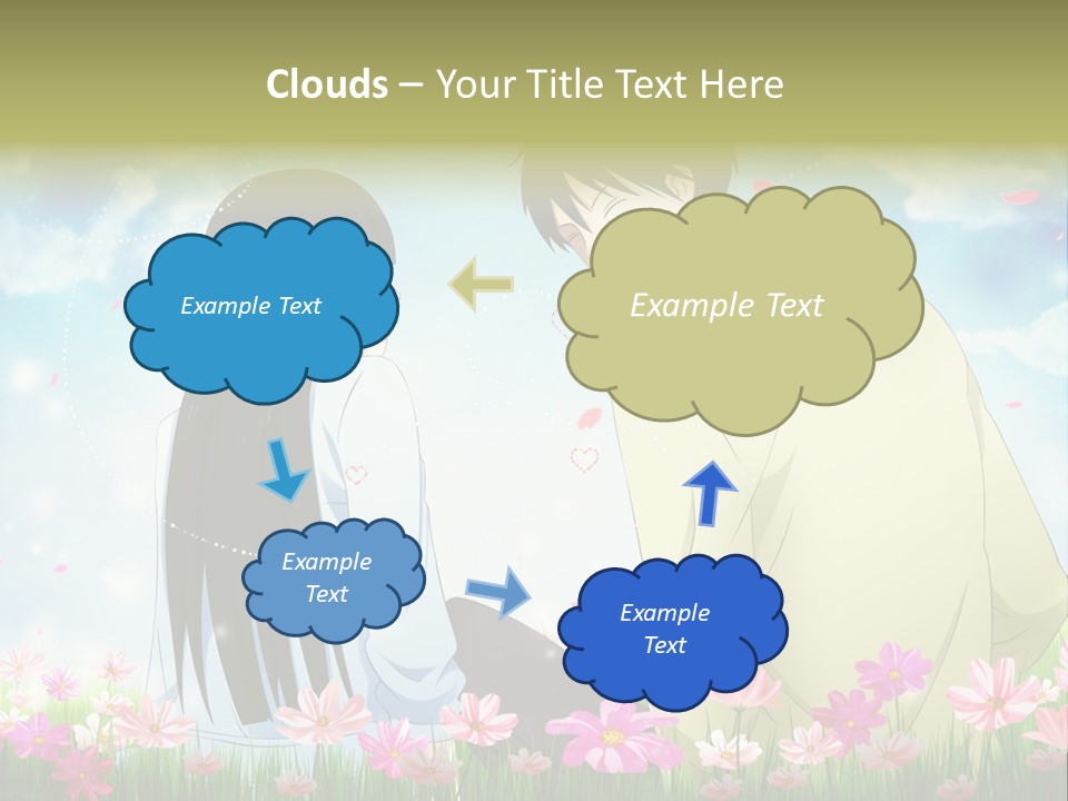 A Couple Of People Standing Next To Each Other PowerPoint Template
