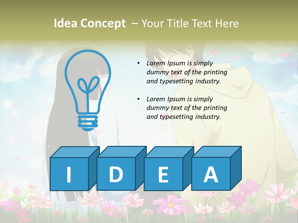 A Couple Of People Standing Next To Each Other PowerPoint Template