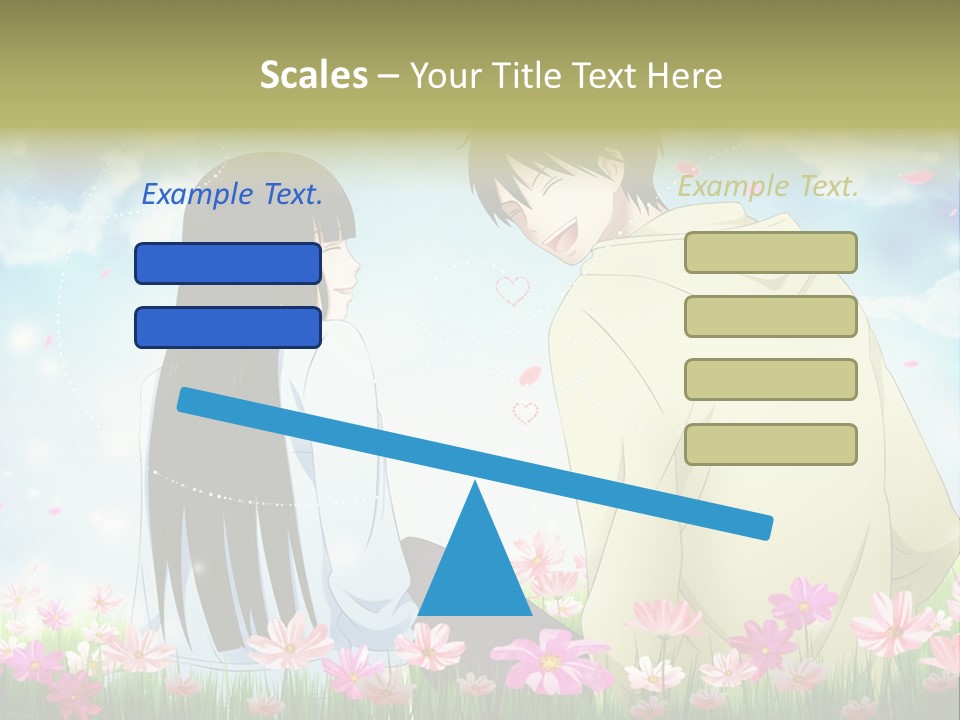 A Couple Of People Standing Next To Each Other PowerPoint Template
